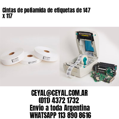 Cintas de poliamida de etiquetas de 147 x 117