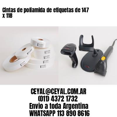 Cintas de poliamida de etiquetas de 147 x 118