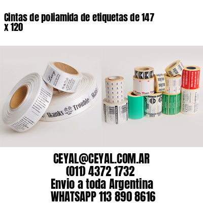 Cintas de poliamida de etiquetas de 147 x 120
