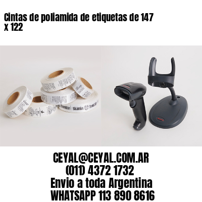 Cintas de poliamida de etiquetas de 147 x 122