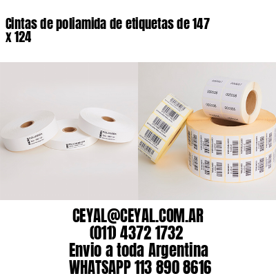 Cintas de poliamida de etiquetas de 147 x 124