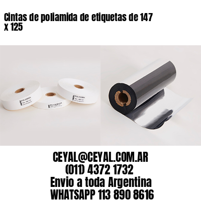 Cintas de poliamida de etiquetas de 147 x 125