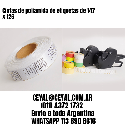 Cintas de poliamida de etiquetas de 147 x 126