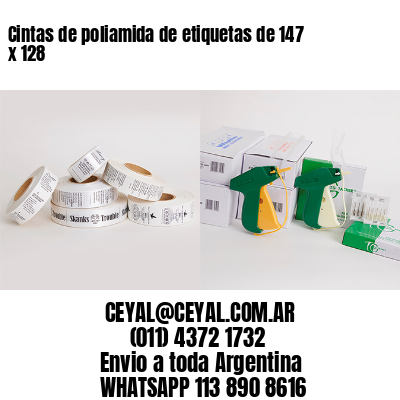 Cintas de poliamida de etiquetas de 147 x 128