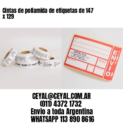 Cintas de poliamida de etiquetas de 147 x 129