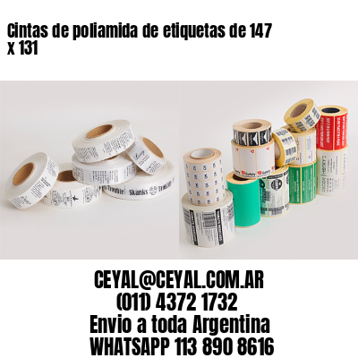 Cintas de poliamida de etiquetas de 147 x 131