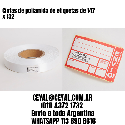 Cintas de poliamida de etiquetas de 147 x 132