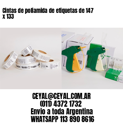 Cintas de poliamida de etiquetas de 147 x 133