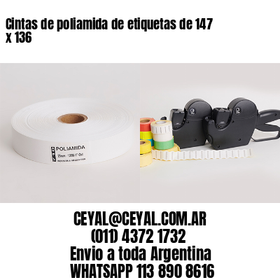 Cintas de poliamida de etiquetas de 147 x 136