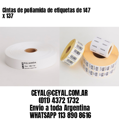 Cintas de poliamida de etiquetas de 147 x 137