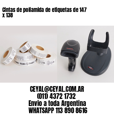 Cintas de poliamida de etiquetas de 147 x 138