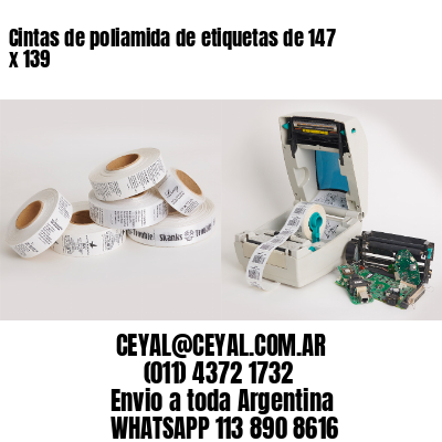 Cintas de poliamida de etiquetas de 147 x 139
