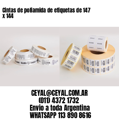Cintas de poliamida de etiquetas de 147 x 144