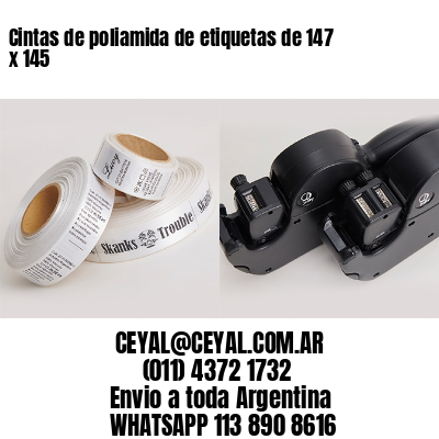 Cintas de poliamida de etiquetas de 147 x 145