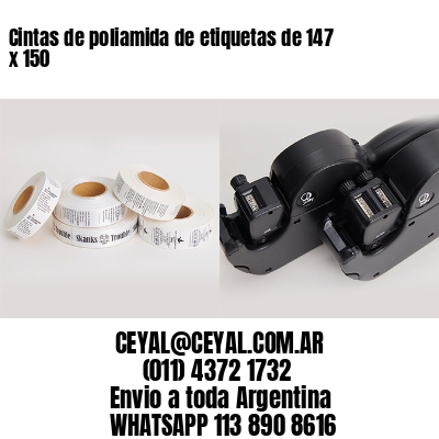 Cintas de poliamida de etiquetas de 147 x 150