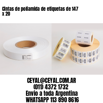 Cintas de poliamida de etiquetas de 147 x 20