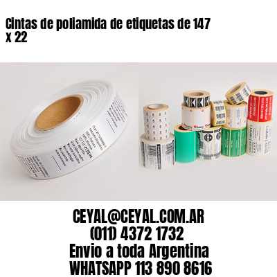 Cintas de poliamida de etiquetas de 147 x 22
