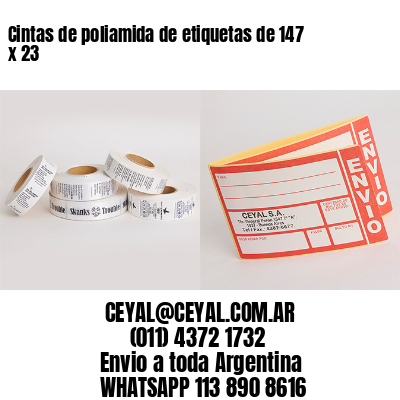 Cintas de poliamida de etiquetas de 147 x 23