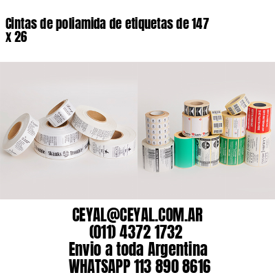 Cintas de poliamida de etiquetas de 147 x 26
