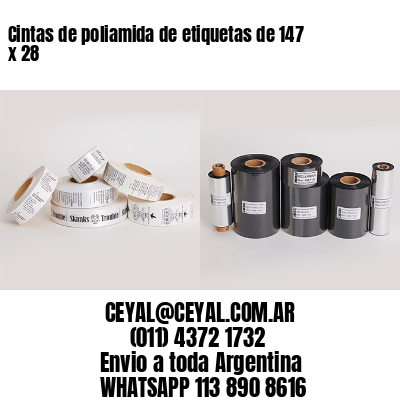 Cintas de poliamida de etiquetas de 147 x 28