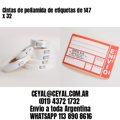Cintas de poliamida de etiquetas de 147 x 32