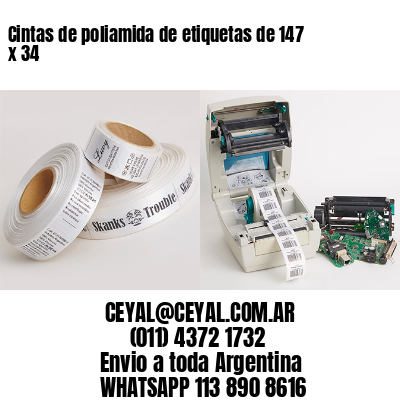 Cintas de poliamida de etiquetas de 147 x 34