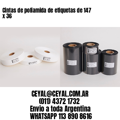 Cintas de poliamida de etiquetas de 147 x 36