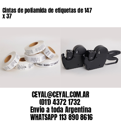 Cintas de poliamida de etiquetas de 147 x 37