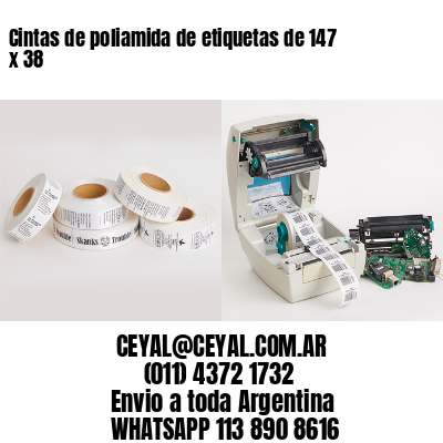 Cintas de poliamida de etiquetas de 147 x 38
