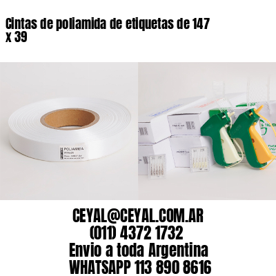 Cintas de poliamida de etiquetas de 147 x 39