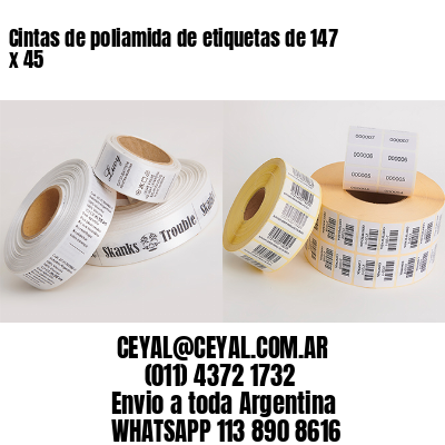 Cintas de poliamida de etiquetas de 147 x 45
