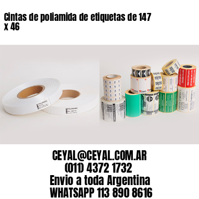 Cintas de poliamida de etiquetas de 147 x 46