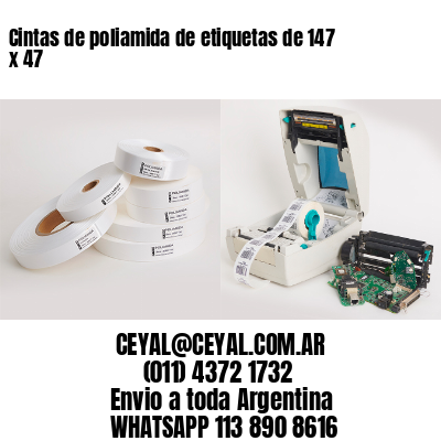 Cintas de poliamida de etiquetas de 147 x 47