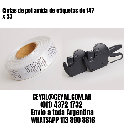 Cintas de poliamida de etiquetas de 147 x 53