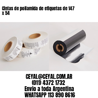 Cintas de poliamida de etiquetas de 147 x 54