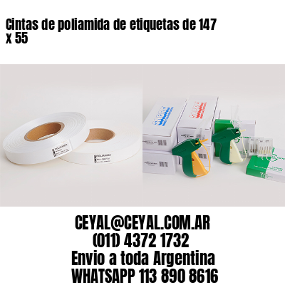 Cintas de poliamida de etiquetas de 147 x 55