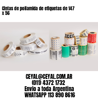 Cintas de poliamida de etiquetas de 147 x 56