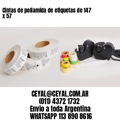 Cintas de poliamida de etiquetas de 147 x 57