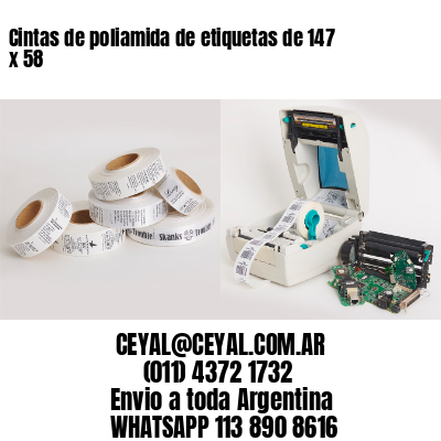 Cintas de poliamida de etiquetas de 147 x 58