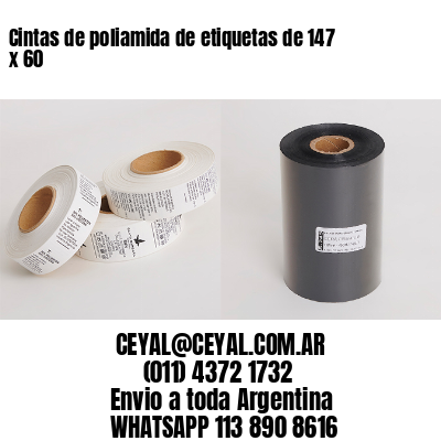 Cintas de poliamida de etiquetas de 147 x 60