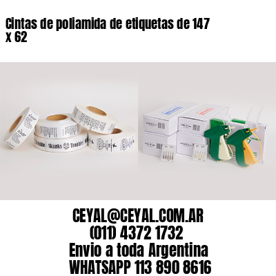 Cintas de poliamida de etiquetas de 147 x 62