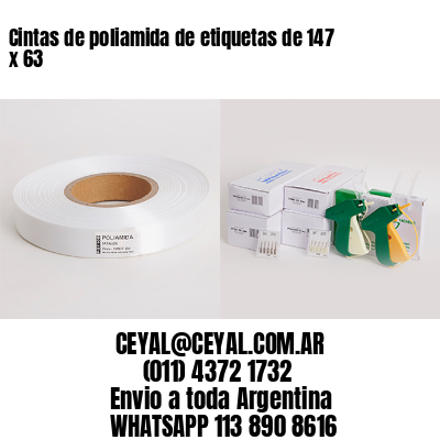 Cintas de poliamida de etiquetas de 147 x 63