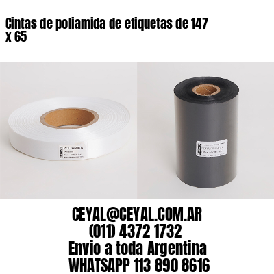 Cintas de poliamida de etiquetas de 147 x 65