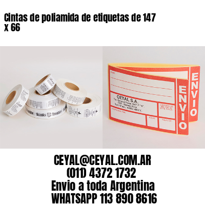 Cintas de poliamida de etiquetas de 147 x 66