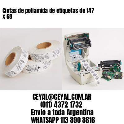 Cintas de poliamida de etiquetas de 147 x 68