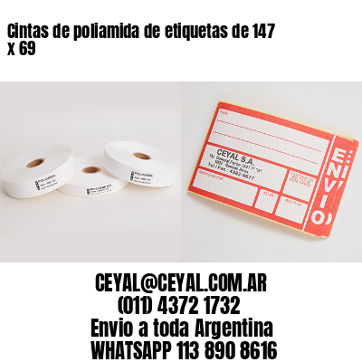 Cintas de poliamida de etiquetas de 147 x 69