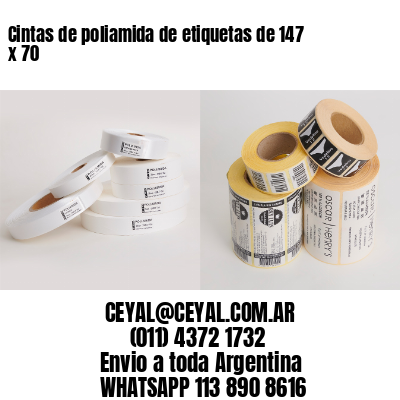 Cintas de poliamida de etiquetas de 147 x 70