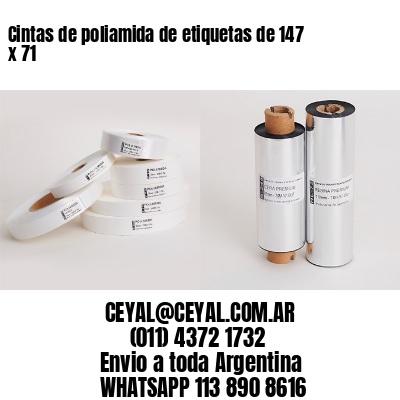 Cintas de poliamida de etiquetas de 147 x 71