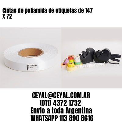 Cintas de poliamida de etiquetas de 147 x 72