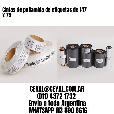 Cintas de poliamida de etiquetas de 147 x 74
